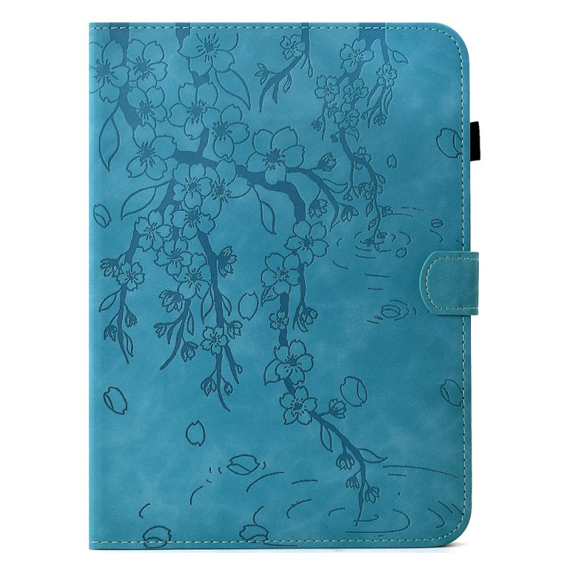 Hoesje Samsung Galaxy Tab S11 Suede Effect Bloemenpatroon