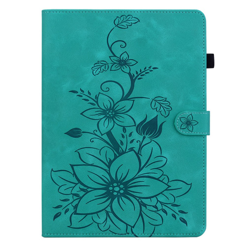 Samsung Galaxy Tab S11 Hoesje Floral Suede Effect