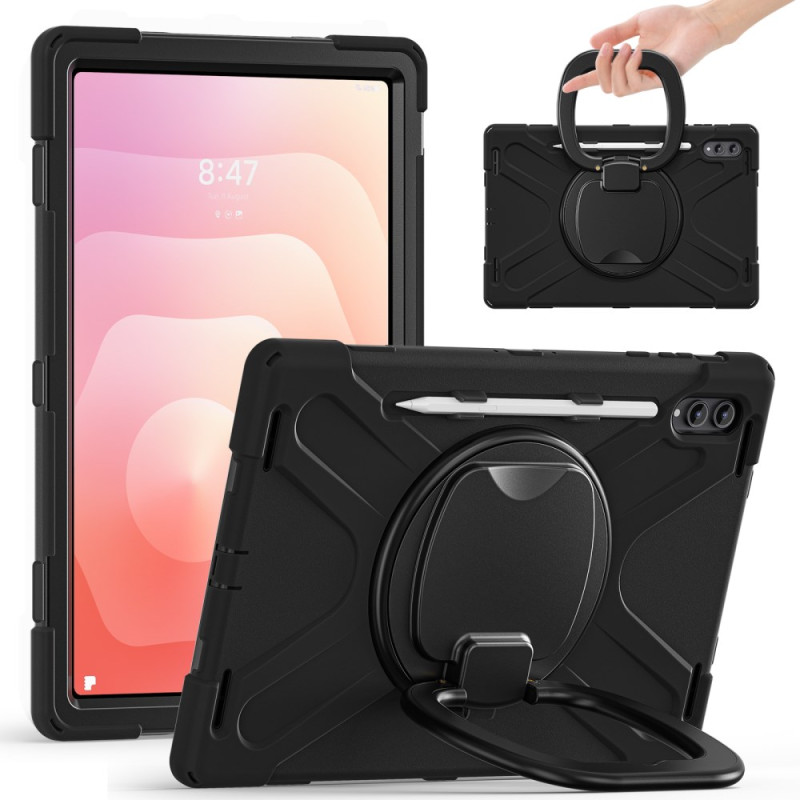 Samsung Galaxy Tab S11 Ultra driedubbele beschermhoes met 360° draaibaar handvat