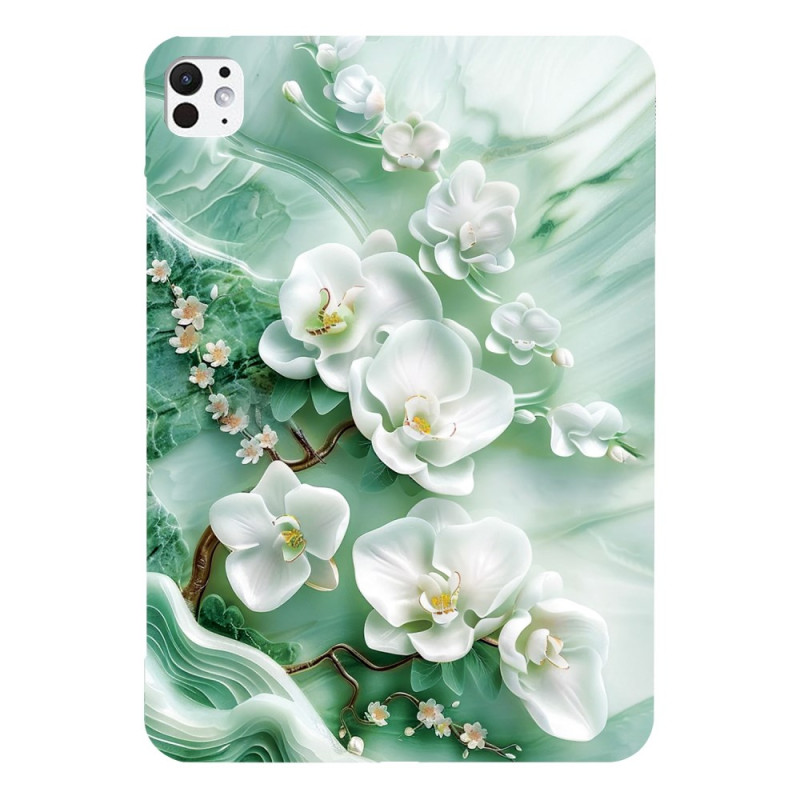 iPad Pro hoes 13 (2025) / 13 (2024) Jade Bloemen