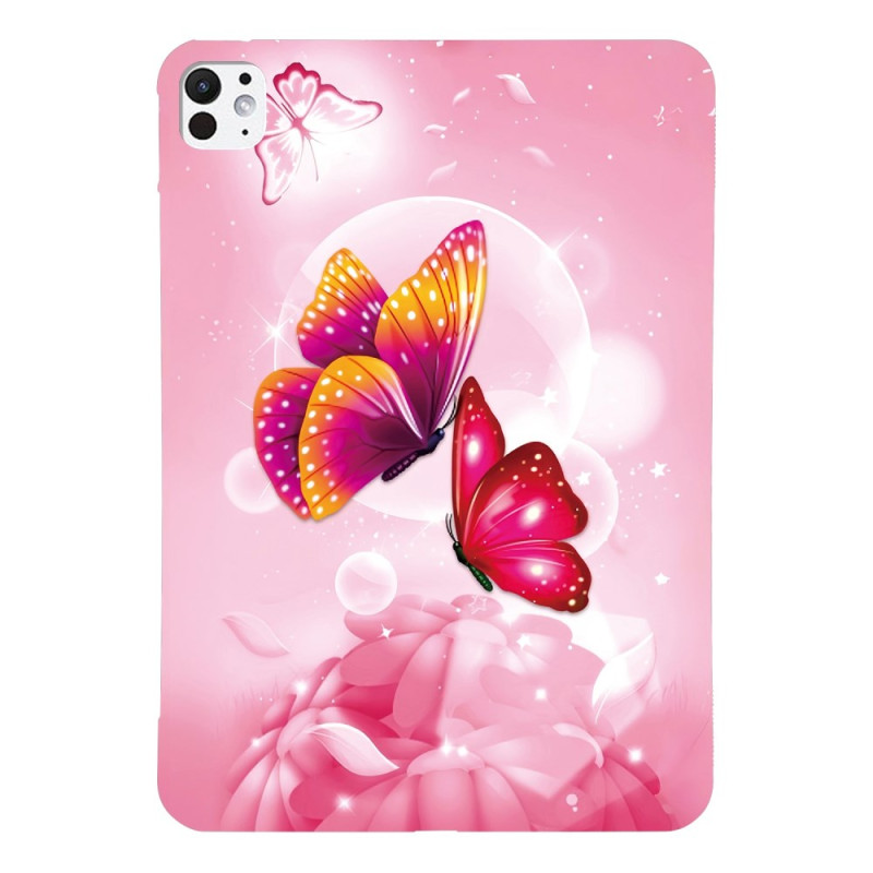 iPad Pro hoes 11 (2025) / 11 (2024) Roze Vlinders