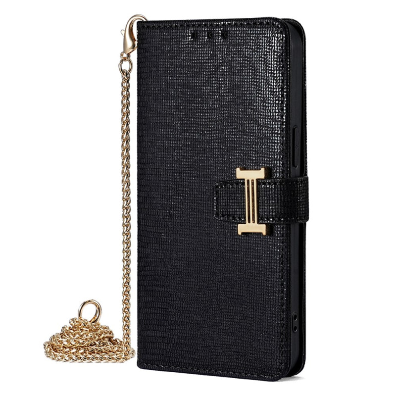 Hoesje iPhone 14 Pro Max Glitter met Ketting