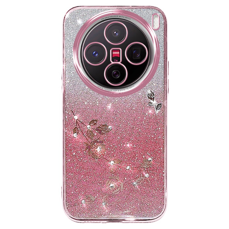 Vivo X200 Bloem en Strass hoesje