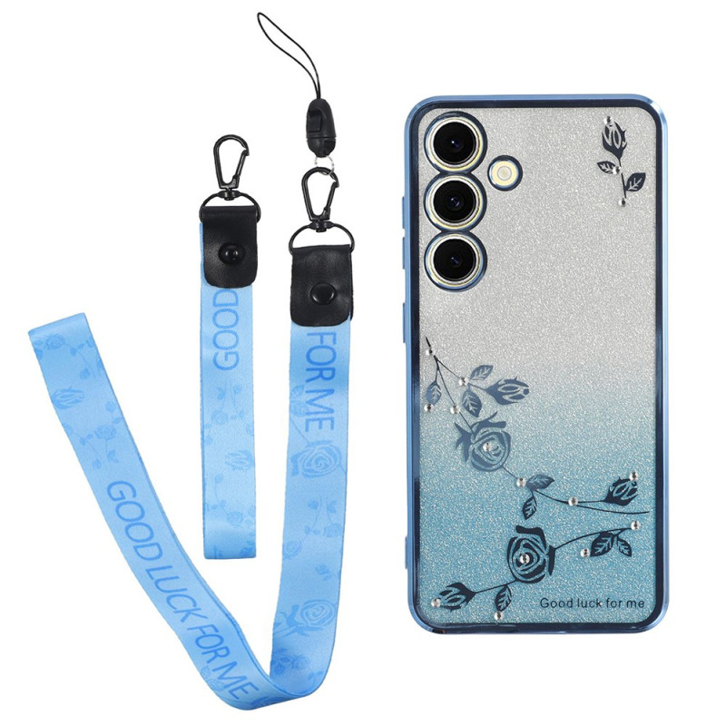 Samsung Galaxy S26 Bloem en Strass Band Case KADEM