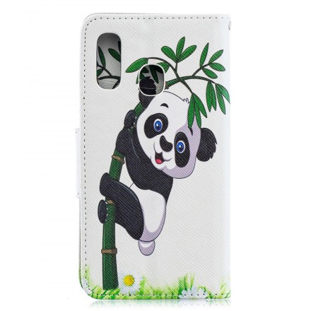 Samsung Galaxy A40 Hoesje Panda op Bamboe