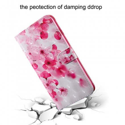 Samsung Galaxy A40 Roze Bloem Hoesje
