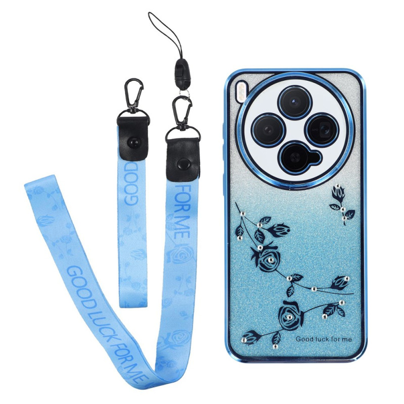 Vivo X300 Bloem en Strass Band Case