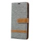Samsung Galaxy A40 stof en leer effect case met riem