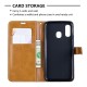 Samsung Galaxy A40 stof en leer effect case met riem