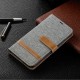 Samsung Galaxy A40 stof en leer effect case met riem