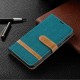 Samsung Galaxy A40 stof en leer effect case met riem