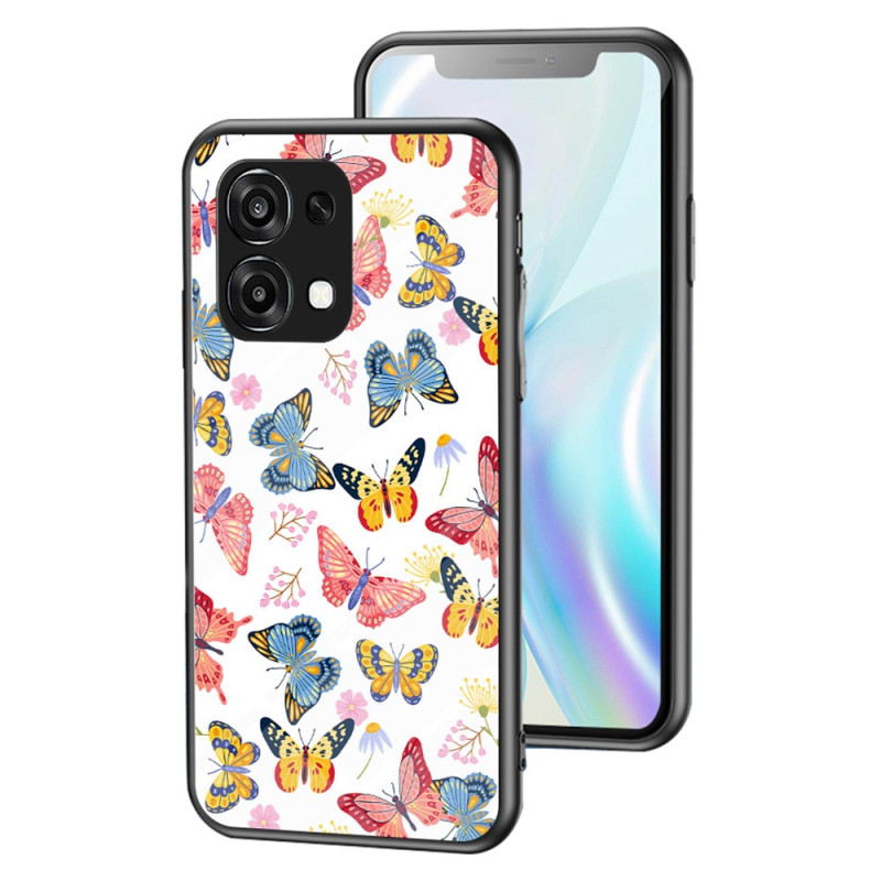 Oppo A6 Pro 5G Geval Gehard Glas Vlinders