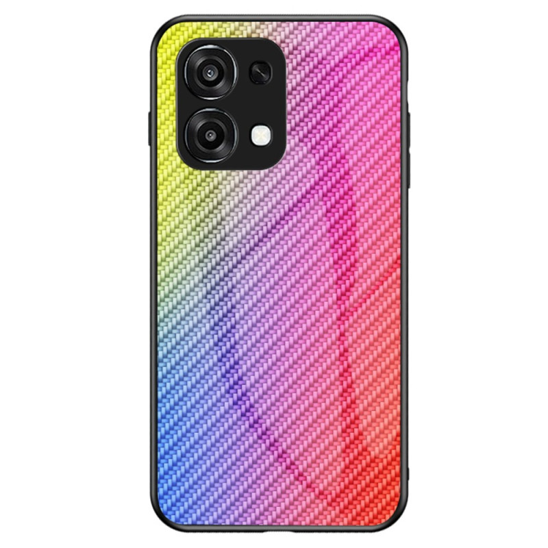 Oppo A6 Pro 5G Geval van gehard glas met koolstofvezel