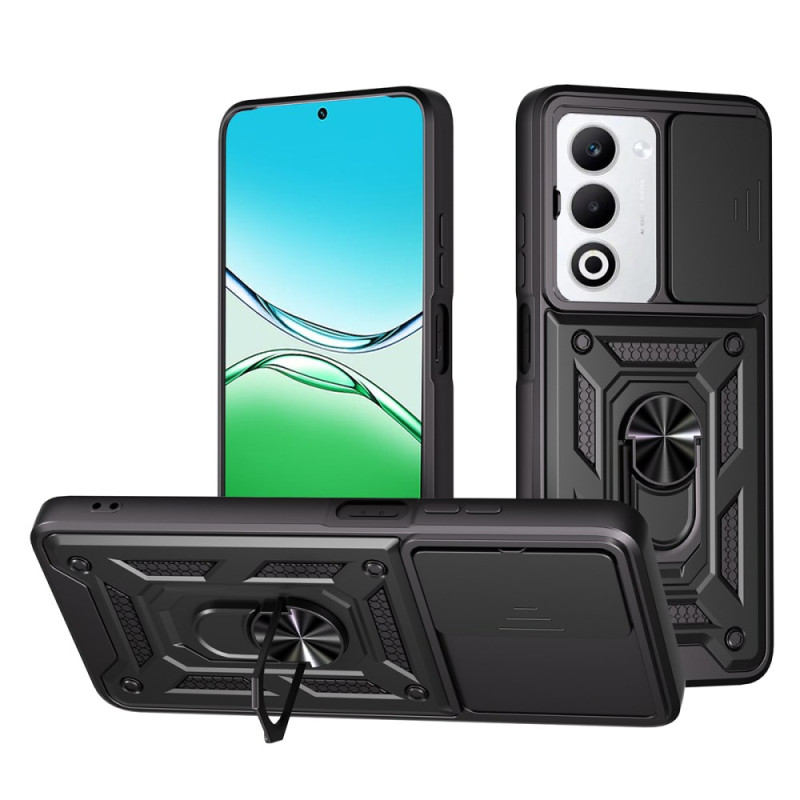 Oppo A5 5G hoesje met roterende steun en verschuifbaar cameradeksel