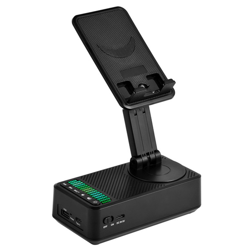 Opvouwbare telefoonstandaard met Bluetooth-speaker
 en externe batterij