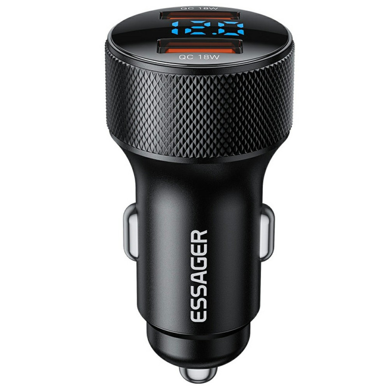 Snelle autolader 36W PD/QC3.0 met digitaal displaytester