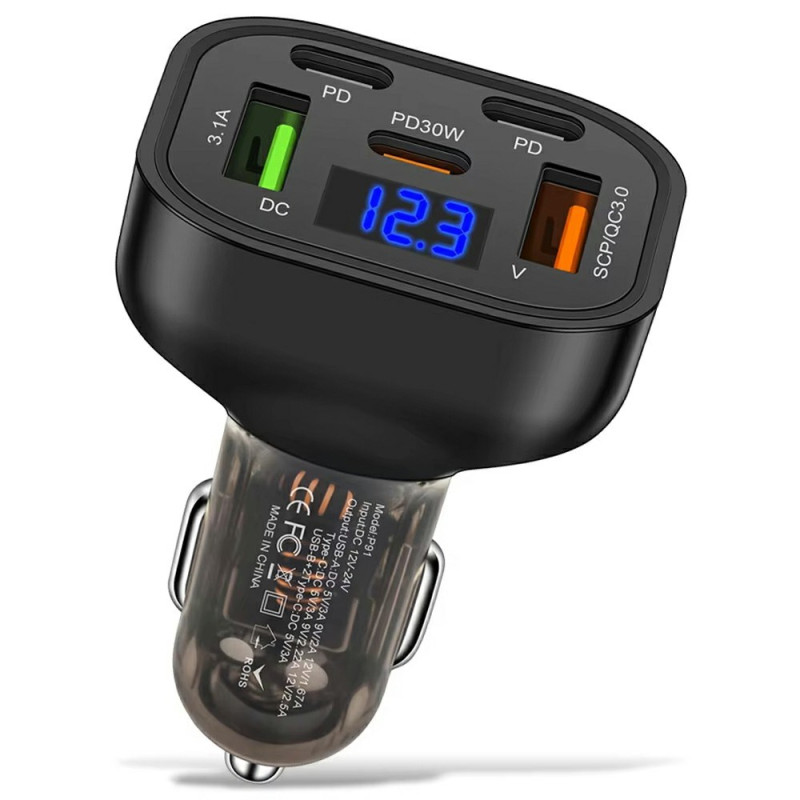 150W 5-in-1 multipoort oplader (QC3.0/PD) Digitaal