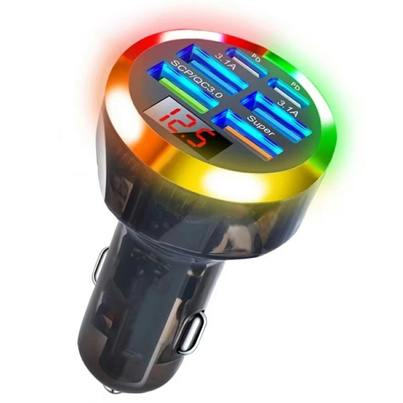 150W 6-poorts PD/QC3.0 digitale autolader