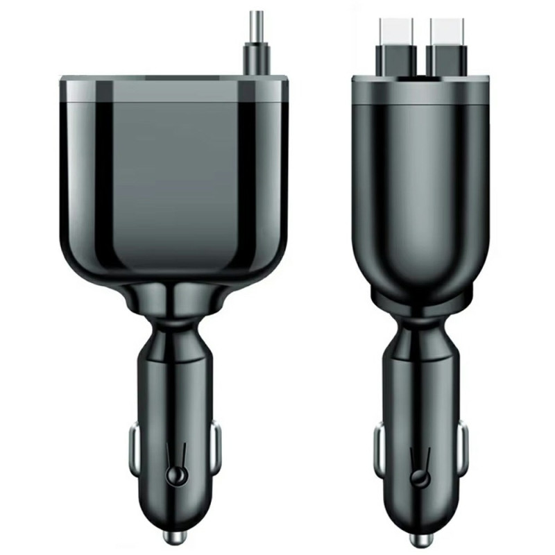 5-in-1 Dual LED Intrekbare Kabel Autolader