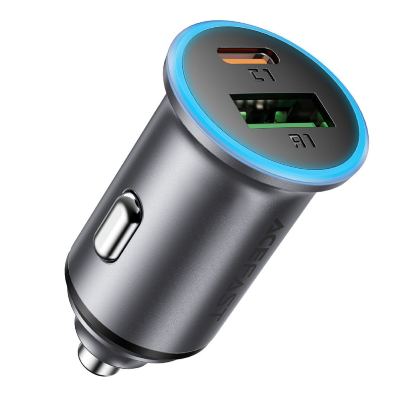 65W dubbele poort USB-A en USB-C sigarettenaansteker oplader ACEFAST