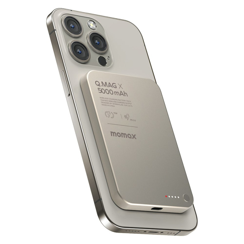MagSafe 5000mAh externe batterij MOMAX Q.MAG X