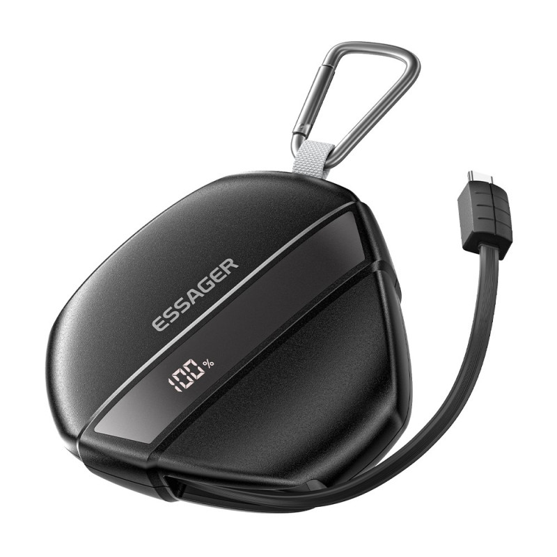 Externe Batterij 10000mAh 22.5W met Intrekbare Kabel ESSAGER