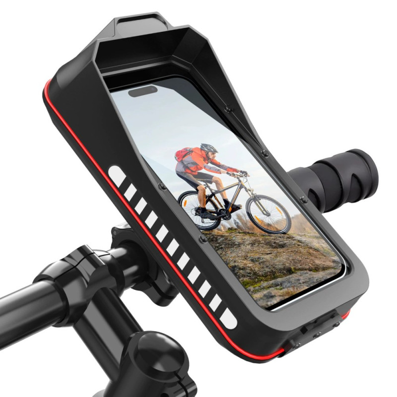 Beveiligde smartphonehouder voor fiets en motor met snelsluiting