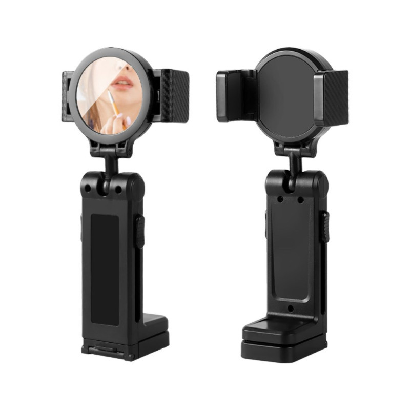 Opvouwbare vliegtuig-/treinstandaard met montagearm en spiegel