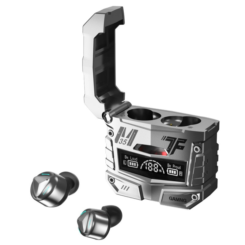 Draadloze Bluetooth Headset met Digitaal Display en Oplaadhouder