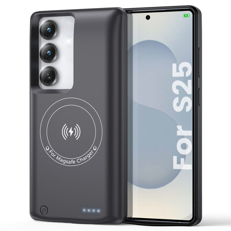 Externe batterijhouder 10000mAh voor Samsung Galaxy S25 / S24 met magnetische bevestiging