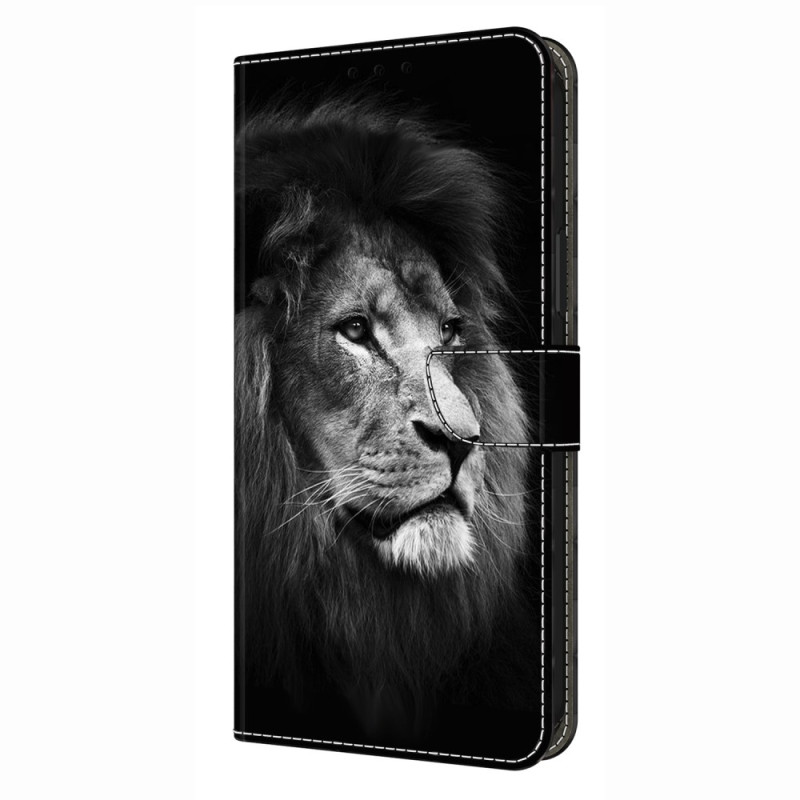 Samsung Galaxy S26 Plus 5G Lion hoesje in zwart en wit