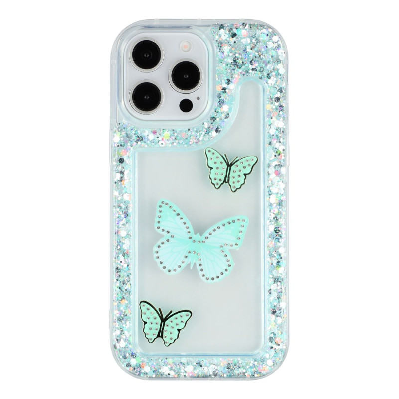 Hoesje iPhone 13 Pro Glitter Vlinders