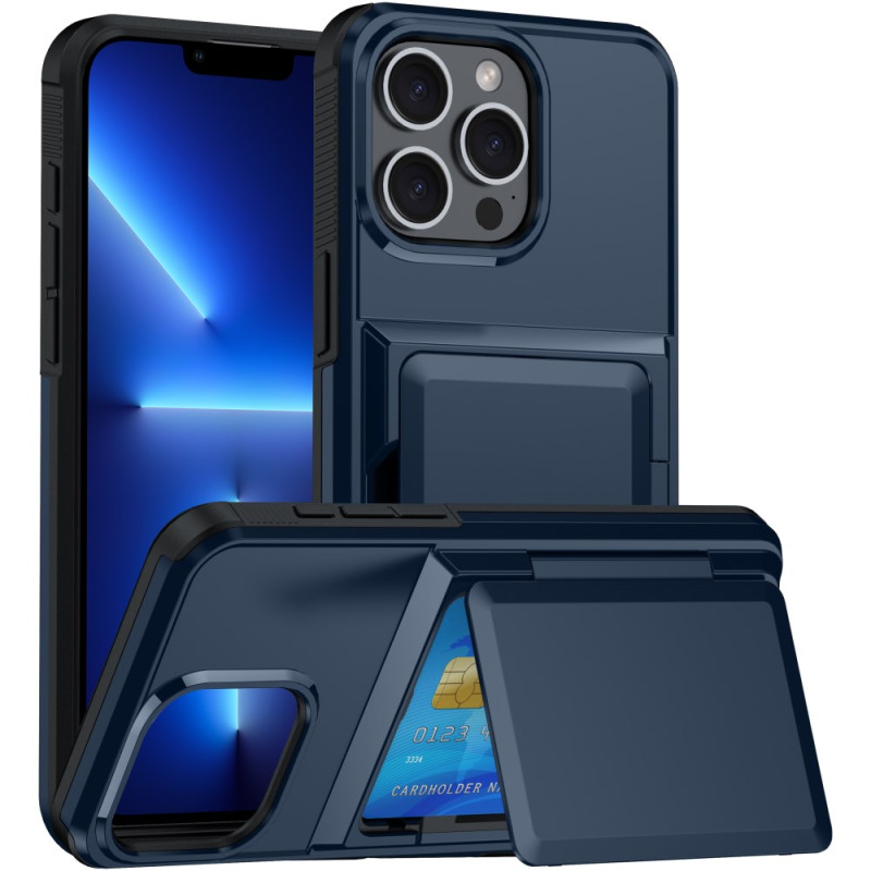 Hoesje iPhone 13 Pro Kaarthouder en geïntegreerde standaard Metaaleffect