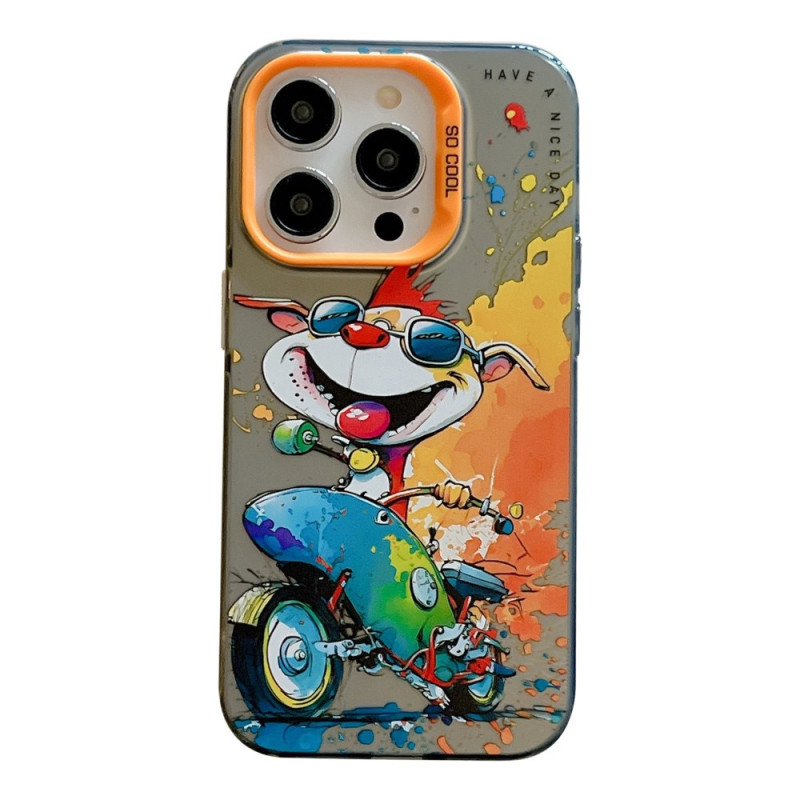 Coque iPhone 13 Pro Chien Motard Graffiti