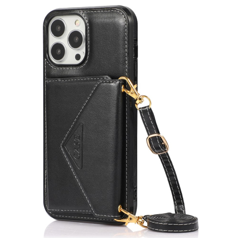 Hoesje iPhone 13 Pro Portemonnee Schouderriem