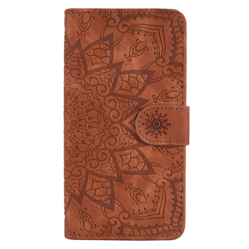 Hoesje iPhone 13 Mini Suede Effect Bloempatroon