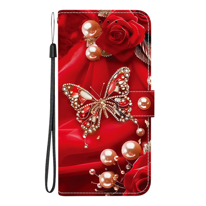 Hoesje Xiaomi Redmi Note 15 5G Vlinder Roze Parel