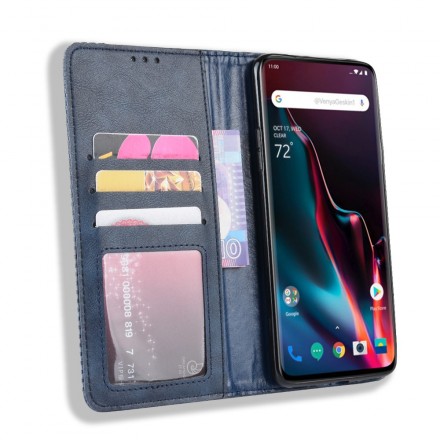  OnePlus 7 Pro Vintage Lederen Effect Flip Cover