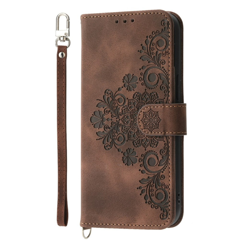 Xiaomi Redmi Note 15 Pro 5G Suede Mandala hoesje met schouderriem