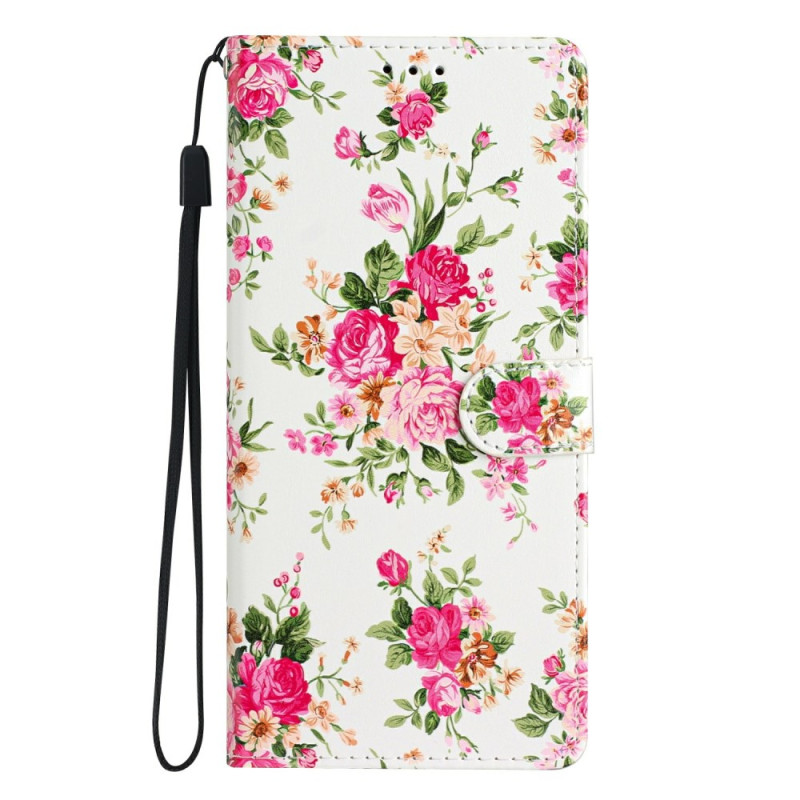 Xiaomi Redmi Note 15 Pro Plus 5G Case Rood Bloemen