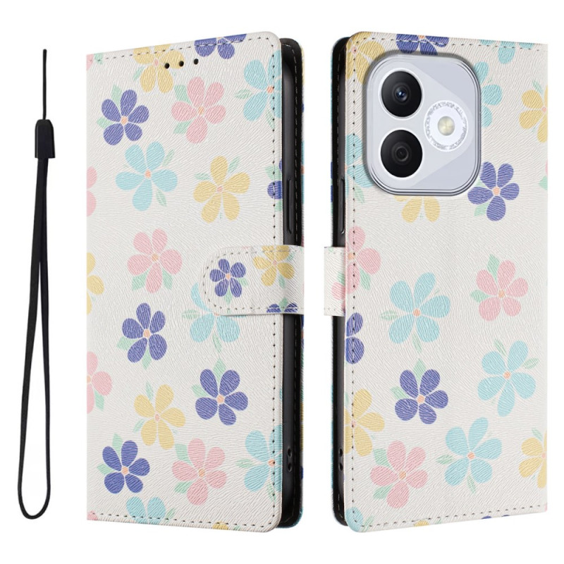 Honor 400 Lite Etui Gekleurde Bloemen