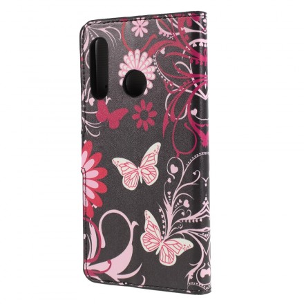 Hoesje Huawei P30 Lite Vlinders en Bloemen