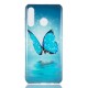 Huawei P30 Lite Vlinder Hoesje Blauw Fluorescerende