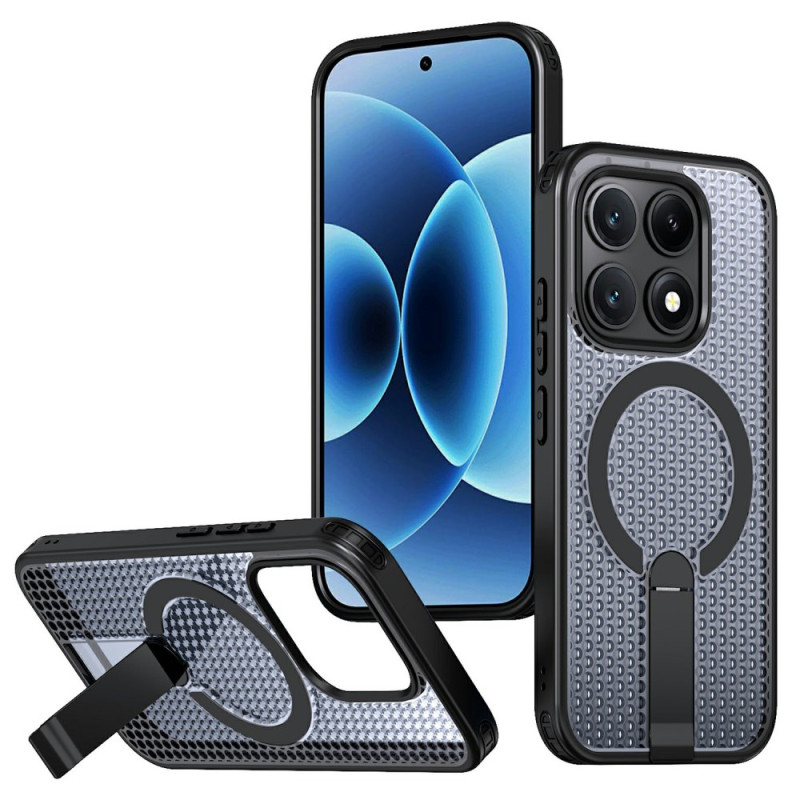 Xiaomi 17 magnetisch hoesje met geruite textuur en kickstand