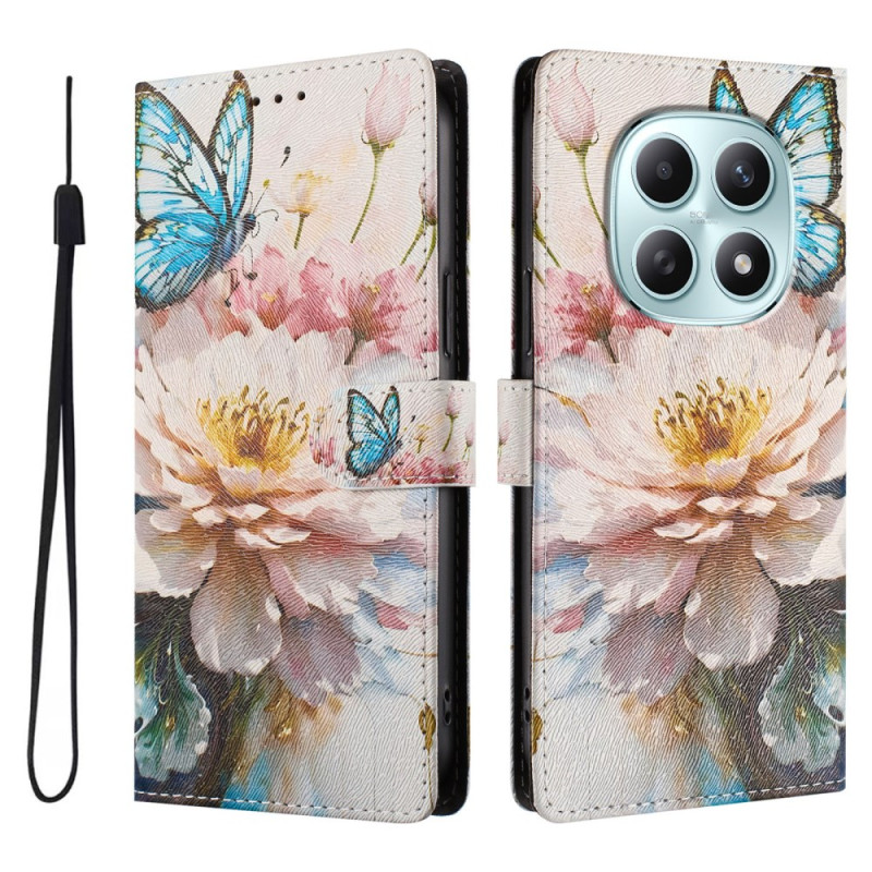 Xiaomi Redmi Note 15 5G / 4G Etui Vlinder en Bloemen