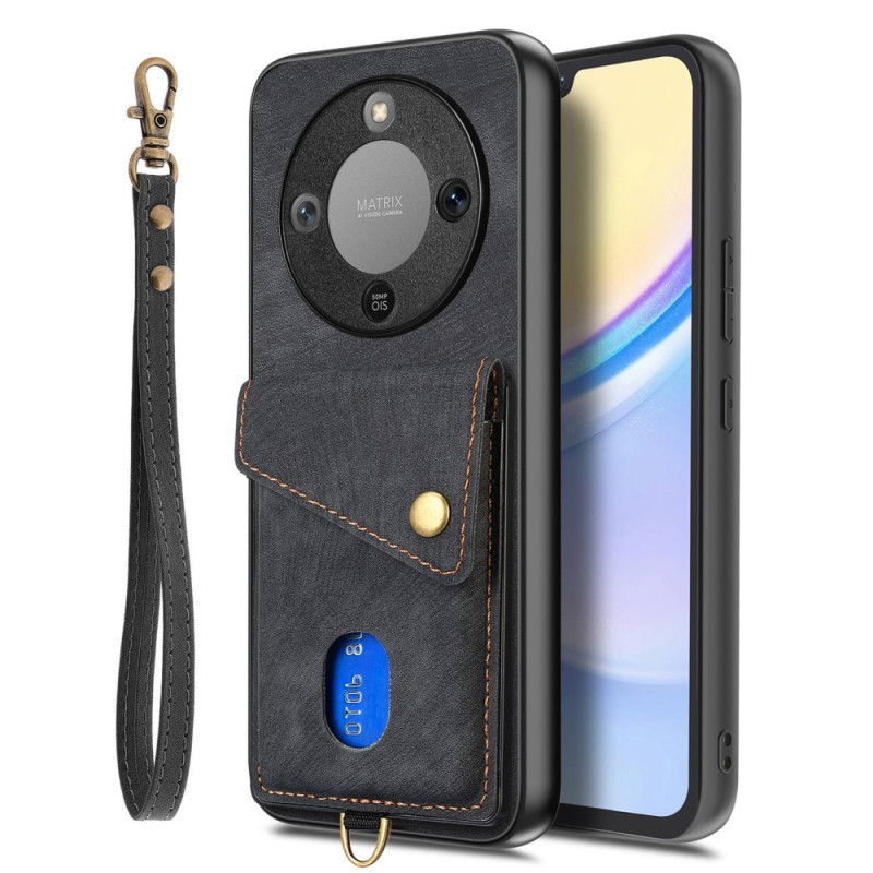 Honor Magic 8 Lite Portemonnee en Lanyard Hoesje