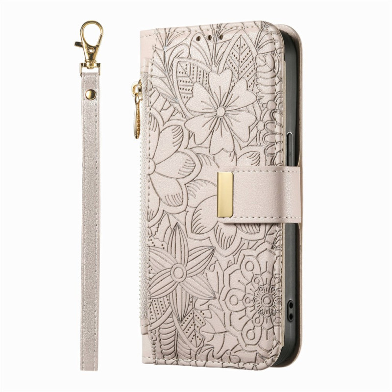 Honor Magic 8 Lite Portemonnee Hoesje Bloemenpatroon