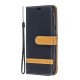 Samsung Galaxy A20e stof en leer effect case met riem