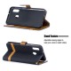 Samsung Galaxy A20e stof en leer effect case met riem