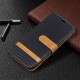 Samsung Galaxy A20e stof en leer effect case met riem